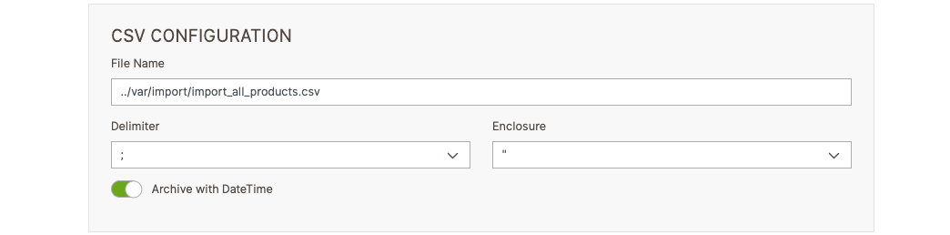 MHSI Profile csv configuration